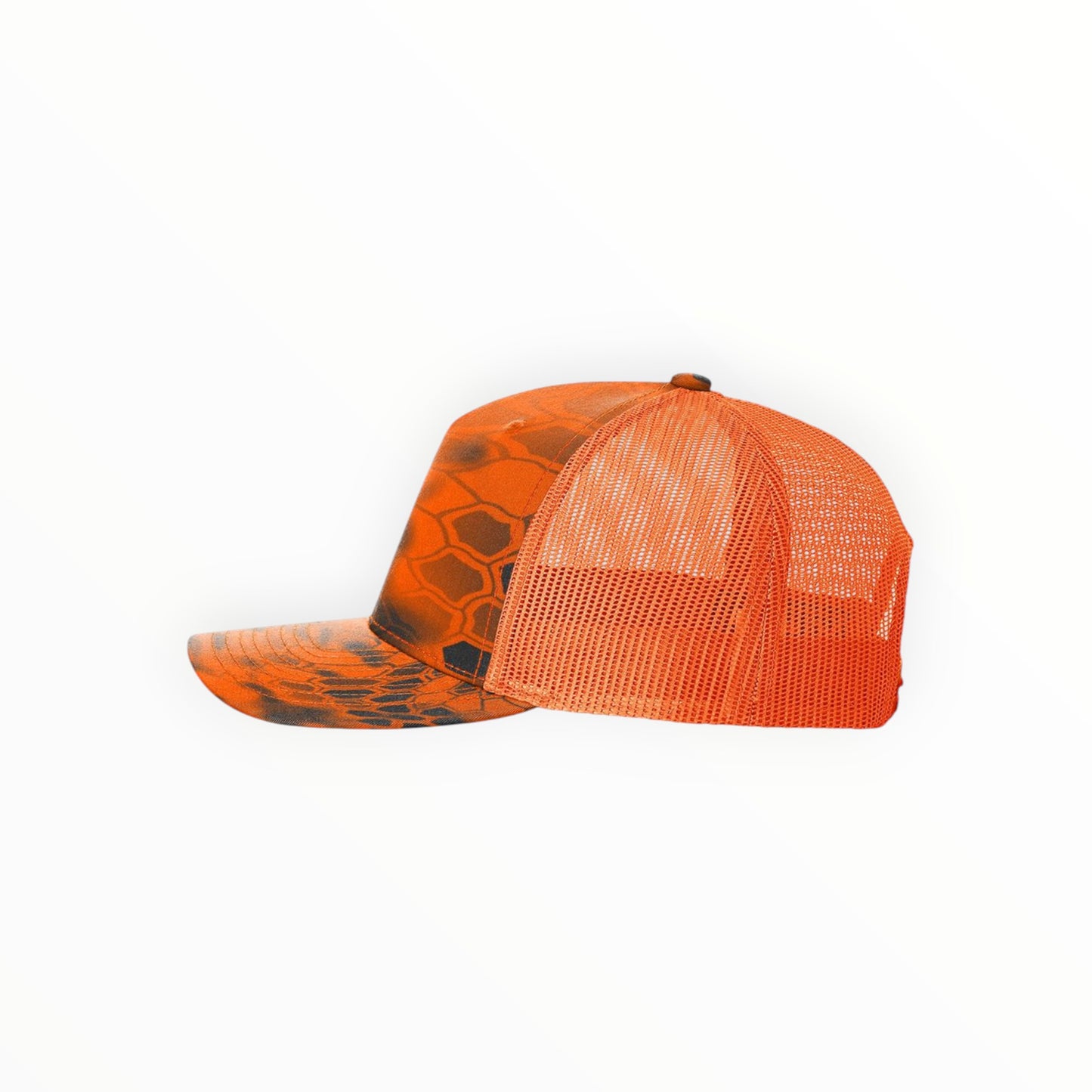 Your Logo on a Richardson 112 Printed Camo Five Panel Trucker Hat