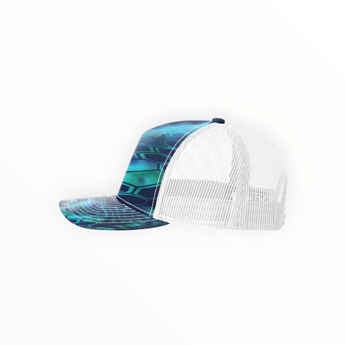Your Logo on a Richardson 112 Printed Camo Five Panel Trucker Hat