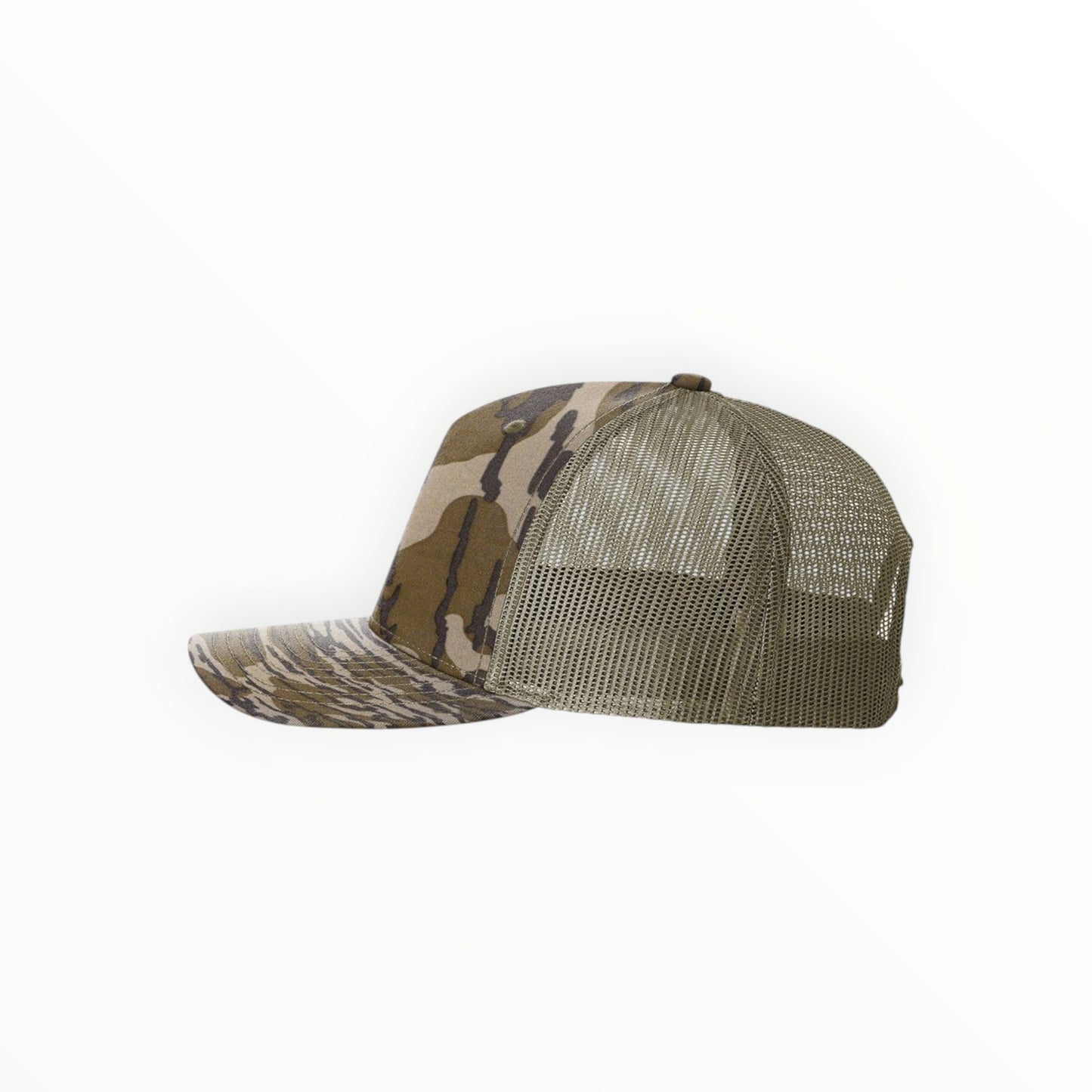 Your Logo on a Richardson 112 Printed Camo Five Panel Trucker Hat