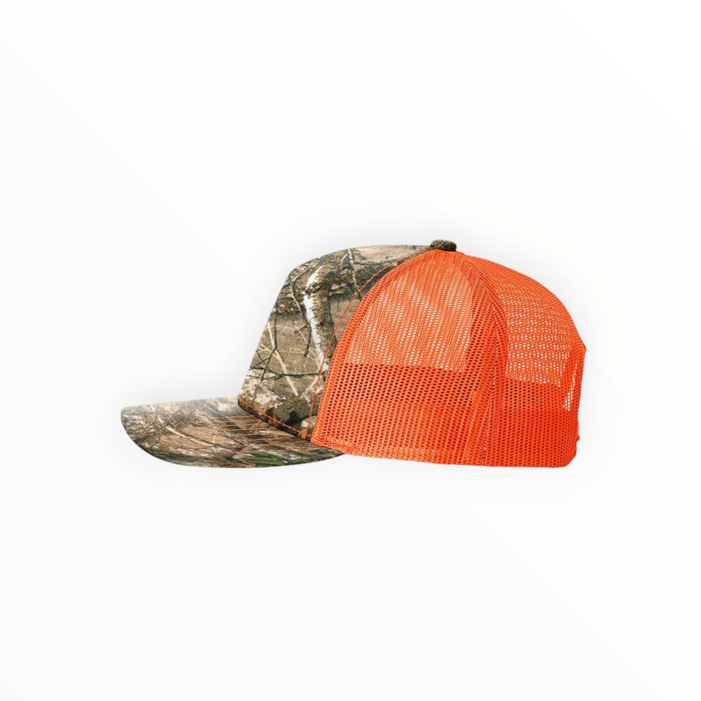 Your Logo on a Richardson 112 Printed Camo Five Panel Trucker Hat