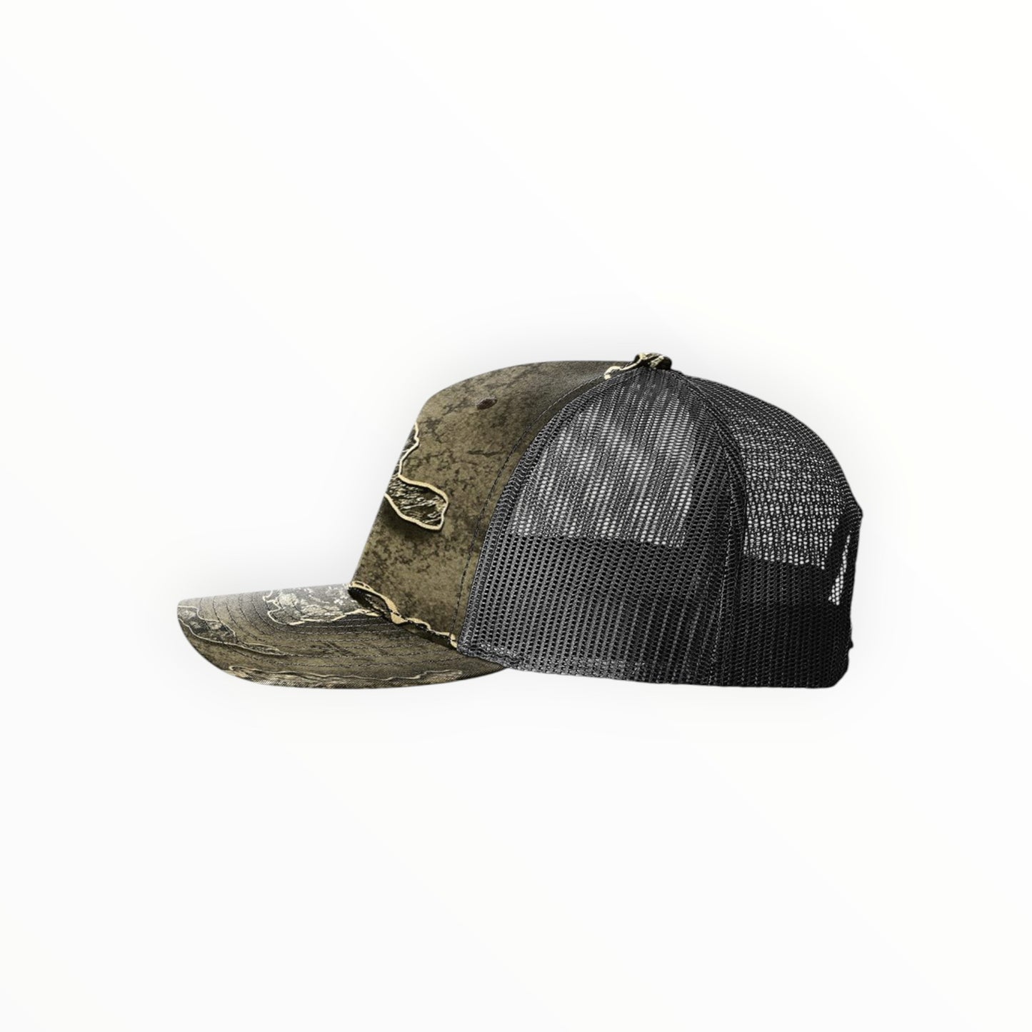 Your Logo on a Richardson 112 Printed Camo Five Panel Trucker Hat