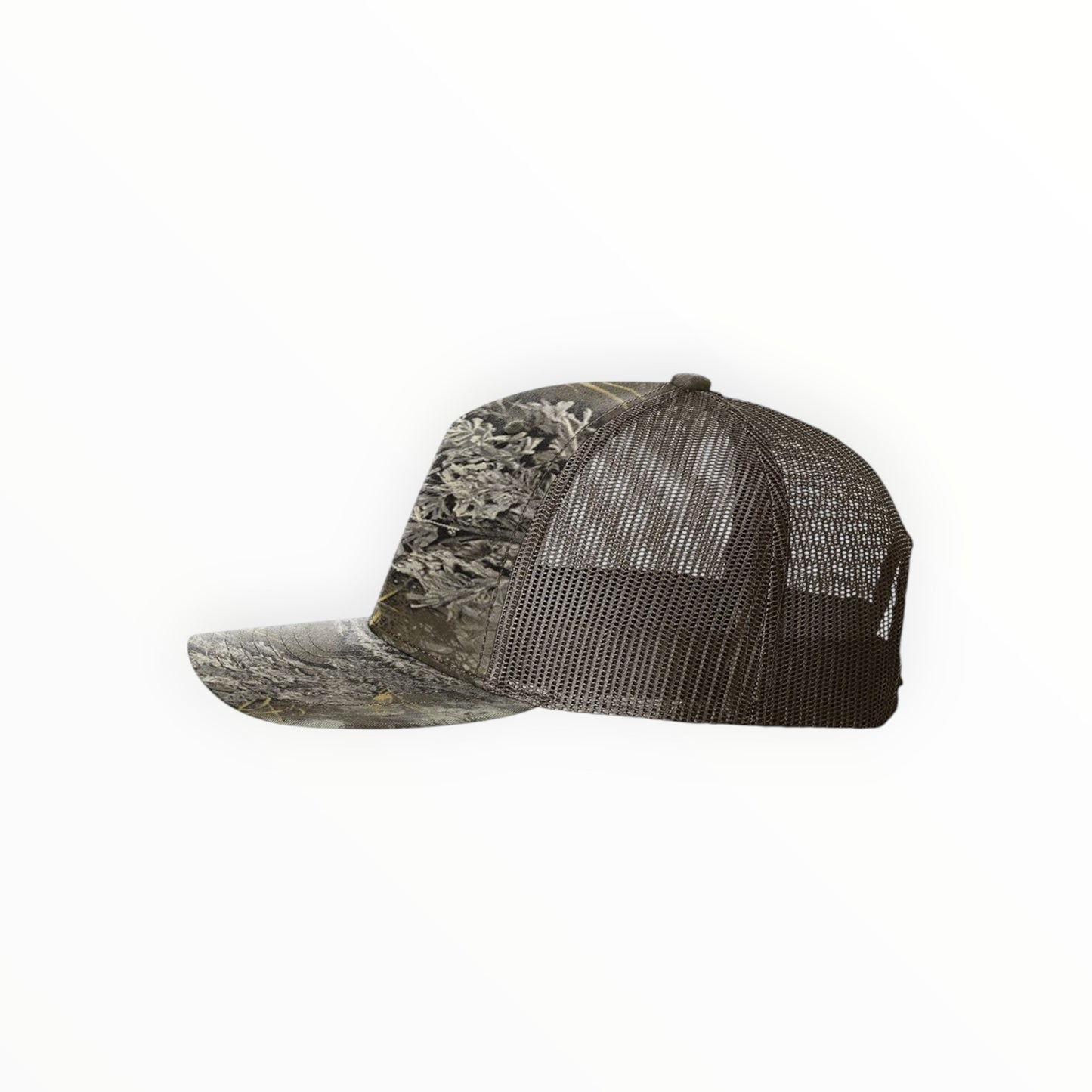 Your Logo on a Richardson 112 Printed Camo Five Panel Trucker Hat