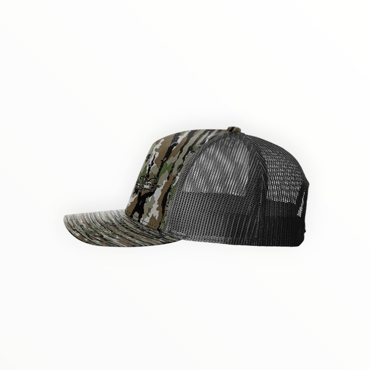 Your Logo on a Richardson 112 Printed Camo Five Panel Trucker Hat