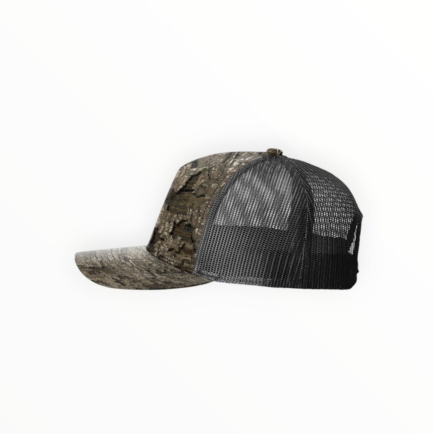 Your Logo on a Richardson 112 Printed Camo Five Panel Trucker Hat