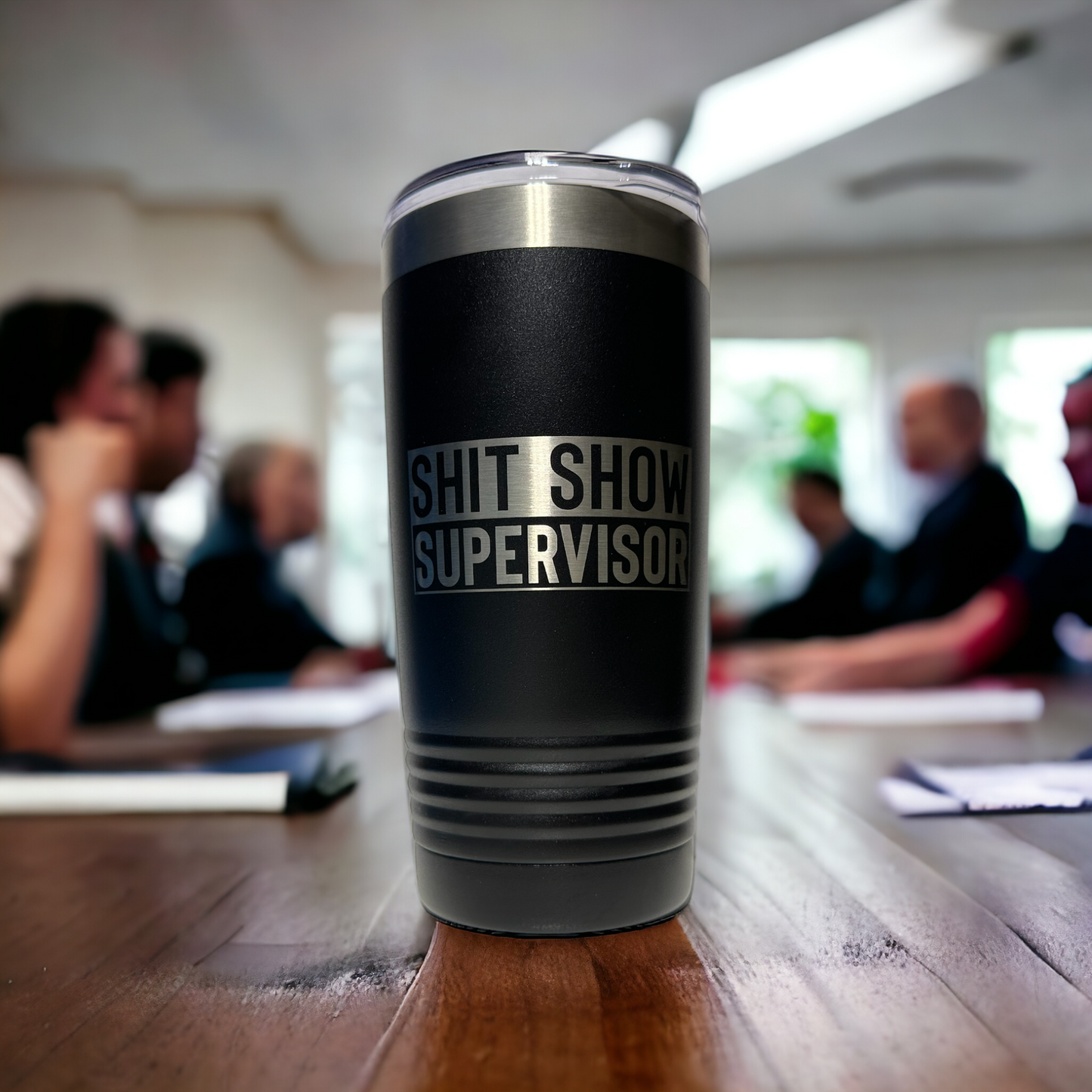 Shit Show Supervisor 20oz Insulated Tumbler with Clear Slider Lid