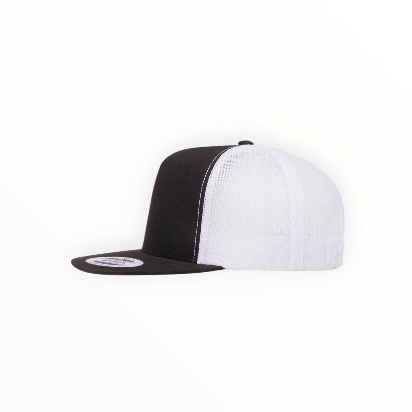 Your Logo on a Yupoong Classics 6006 Flat Bill Trucker Hat
