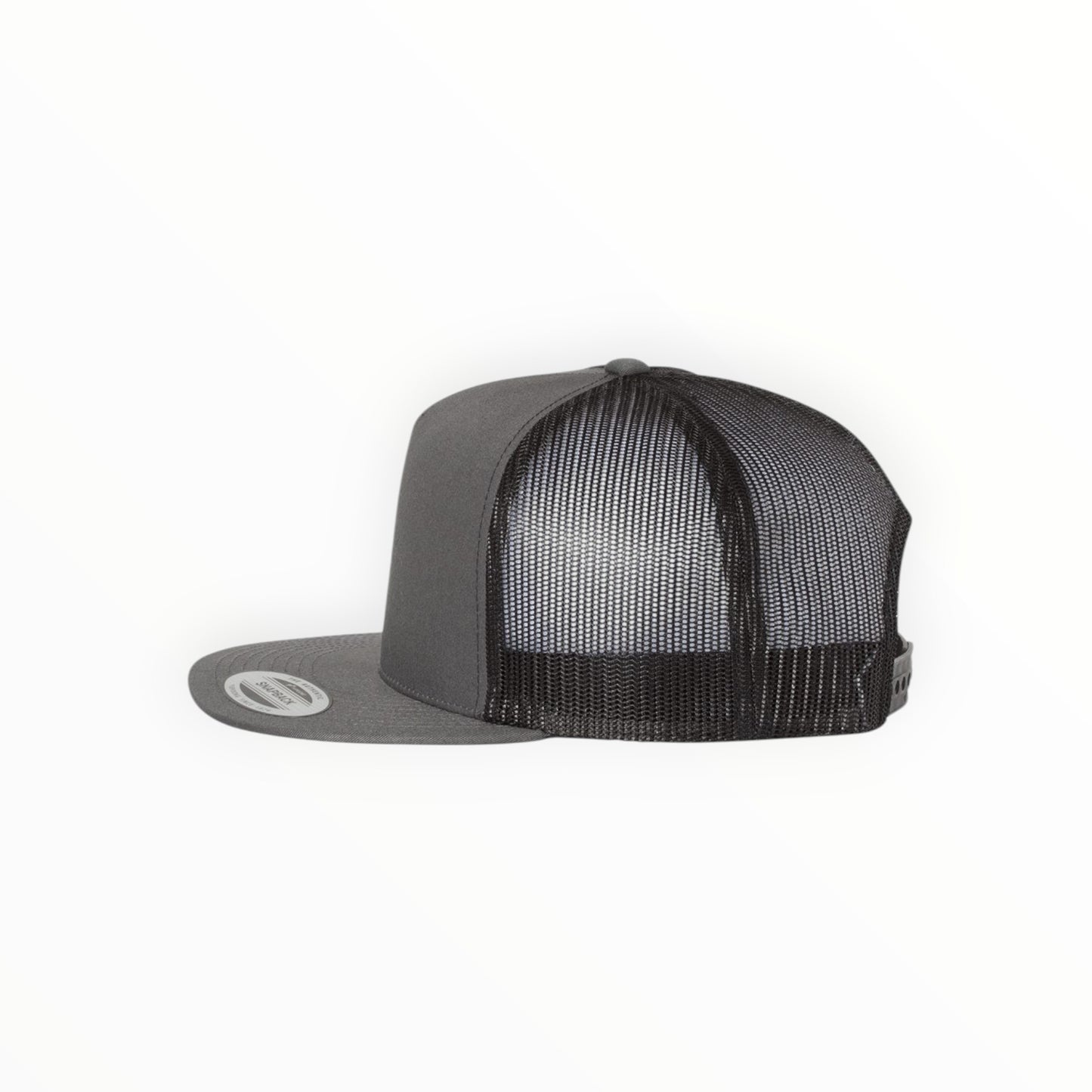 Your Logo on a Yupoong Classics 6006 Flat Bill Trucker Hat