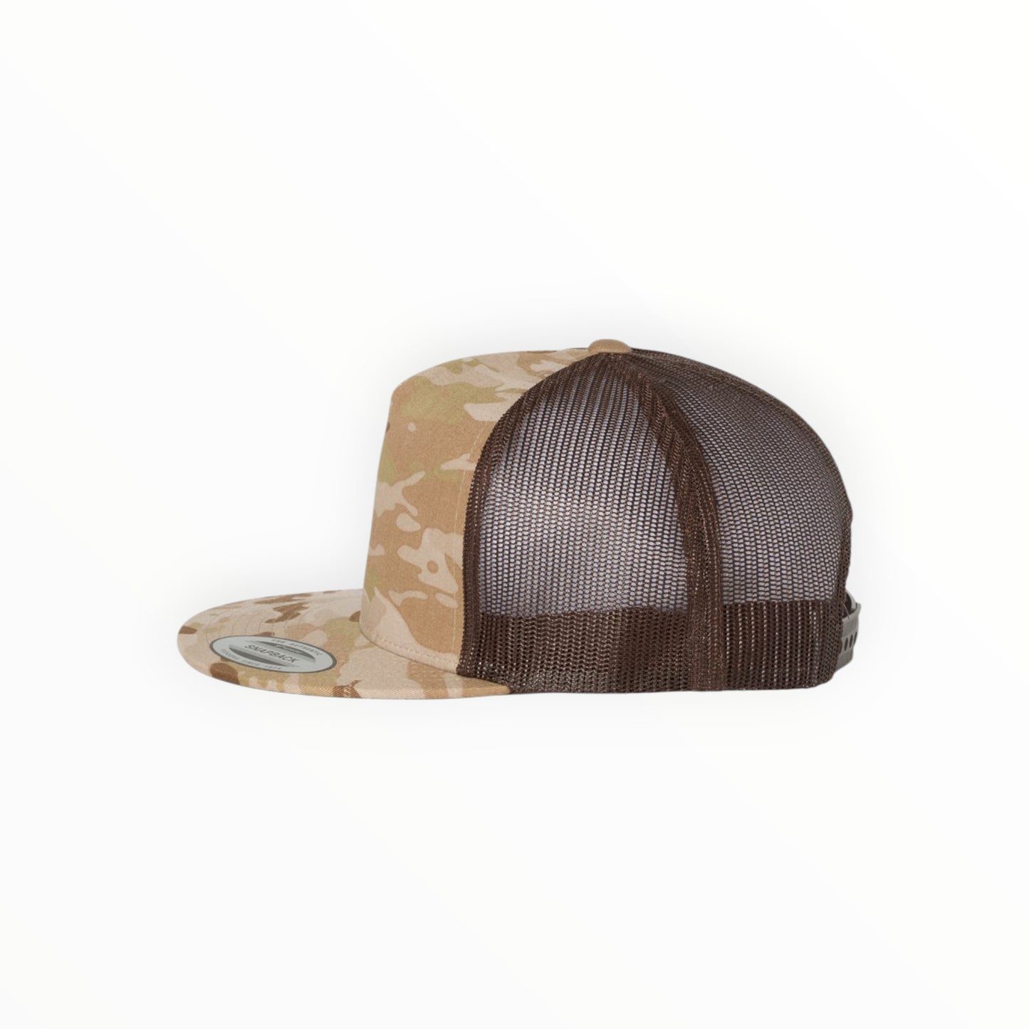 Your Logo on a Yupoong Classics 6006 Flat Bill Trucker Hat