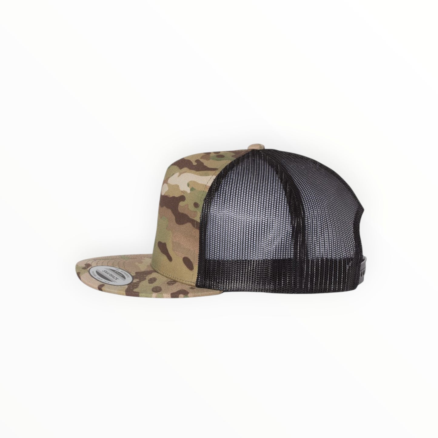 Your Logo on a Yupoong Classics 6006 Flat Bill Trucker Hat