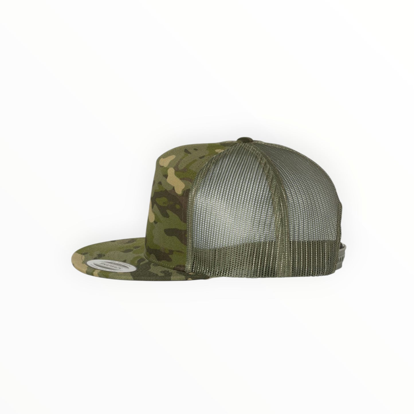 Your Logo on a Yupoong Classics 6006 Flat Bill Trucker Hat
