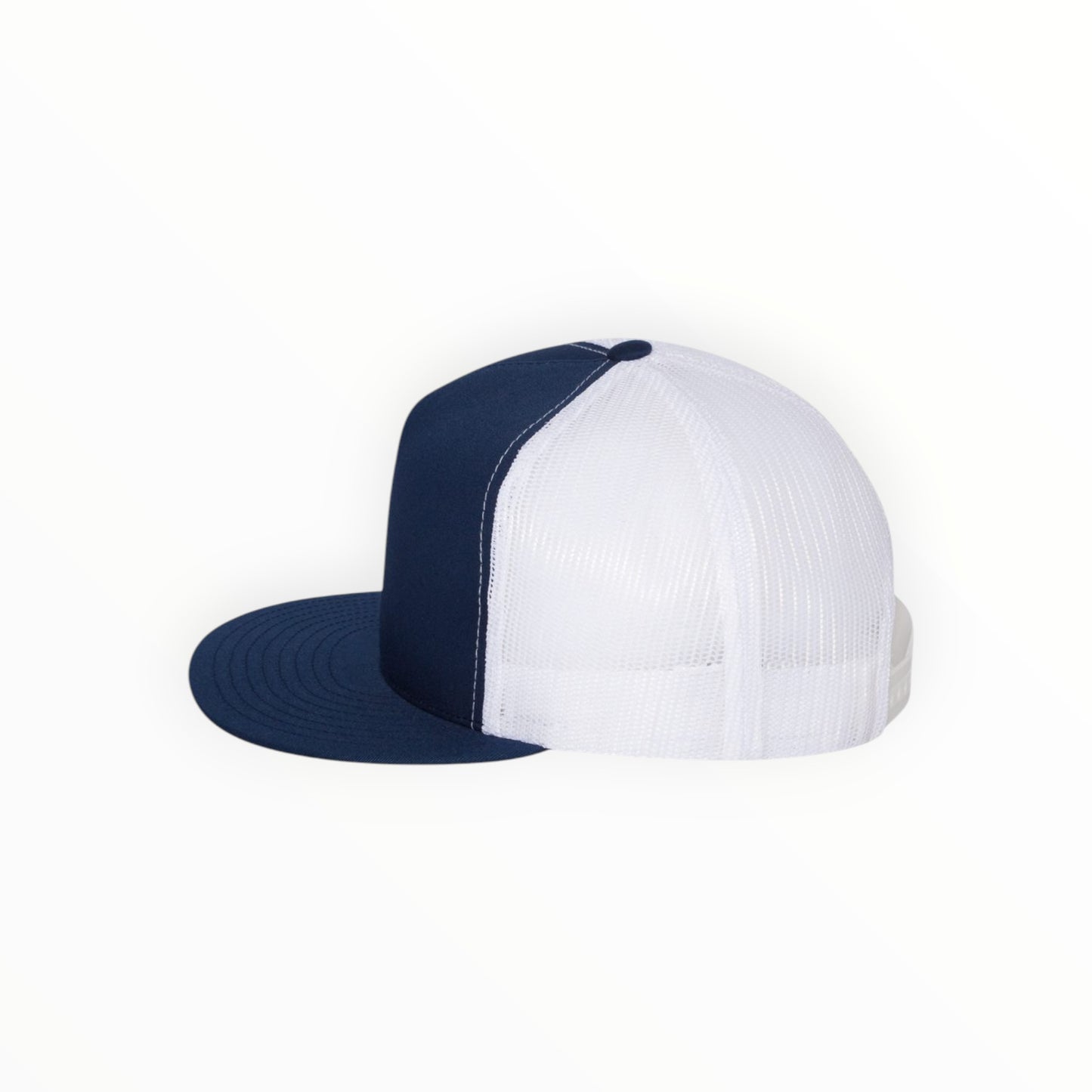 Your Logo on a Yupoong Classics 6006 Flat Bill Trucker Hat